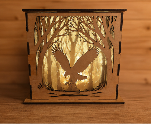 Shadow box lamp